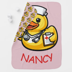 Rubber Duck Nurse Baby Blanket