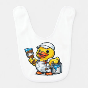 Rubber Duck Painter Baby Bib