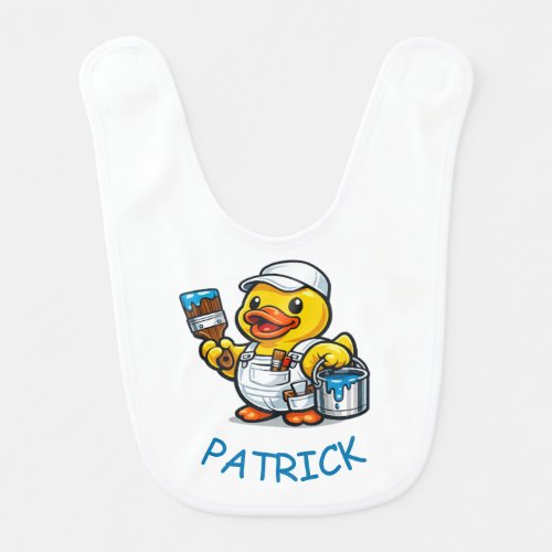 Rubber Duck Painter Baby Bib