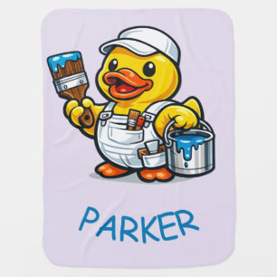 Rubber Duck Painter Baby Blanket