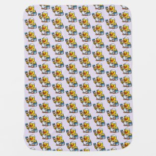 Rubber Duck Painter Baby Blanket