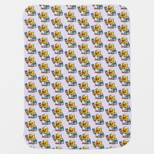 Rubber Duck Painter Baby Blanket
