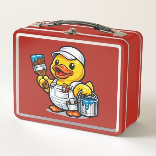 Rubber Duck Painter Metal Lunch Box