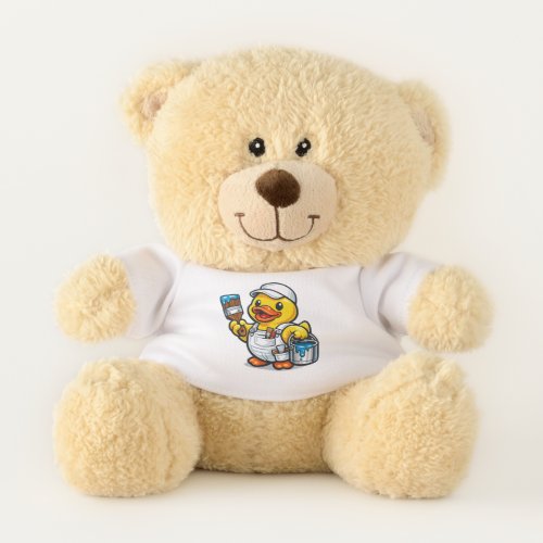 Rubber Duck Painter Teddy Bear
