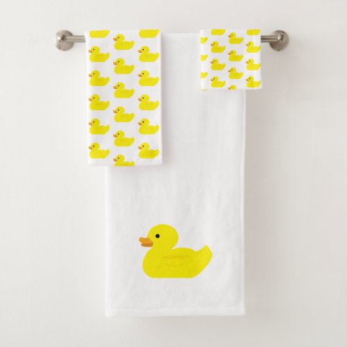 Rubber Duck Painting Bath Towel Set