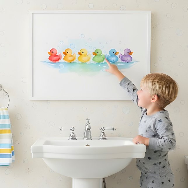 Rubber Duck Parade Kids Bathroom Wall Art (Creator Uploaded)