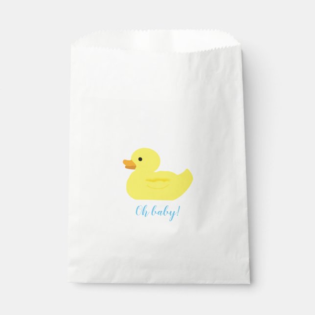 Rubber Duck Party Baby Shower BABY Favor Bag (Front)