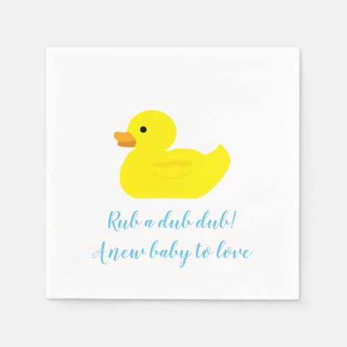 Rubber Duck Party Baby Shower Baby Napkins