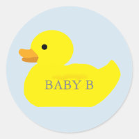 Rubber Duck Party Baby Shower BABY Stickers