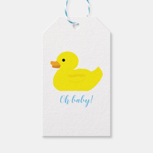 Rubber Duck Party Baby Shower BABY Stickers Gift Tags