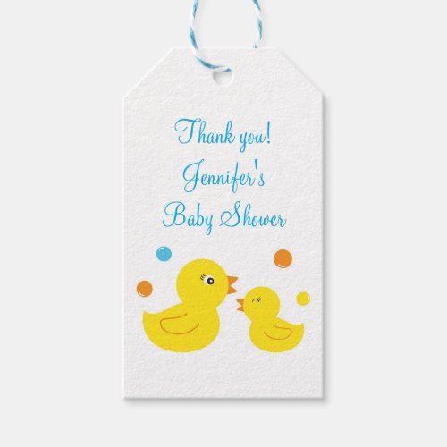 Rubber Duck Party Favor Tags