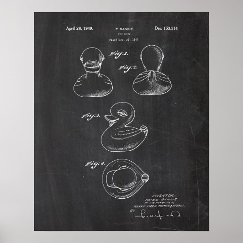 Rubber Duck Patent Poster