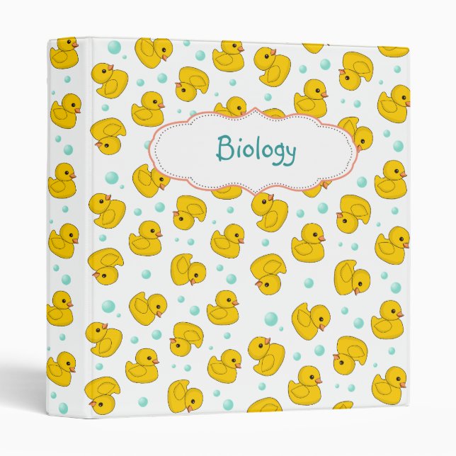 Rubber Duck Pattern Binder (Front/Spine)