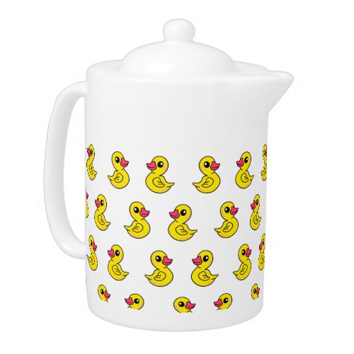 Rubber Duck Pattern Blue Print Teapot