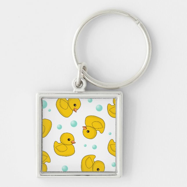 Rubber Duck Pattern Keychain (Front)