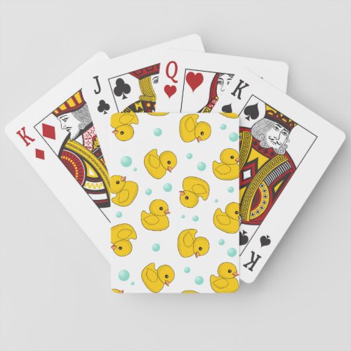 Rubber Duck Pattern Poker Cards