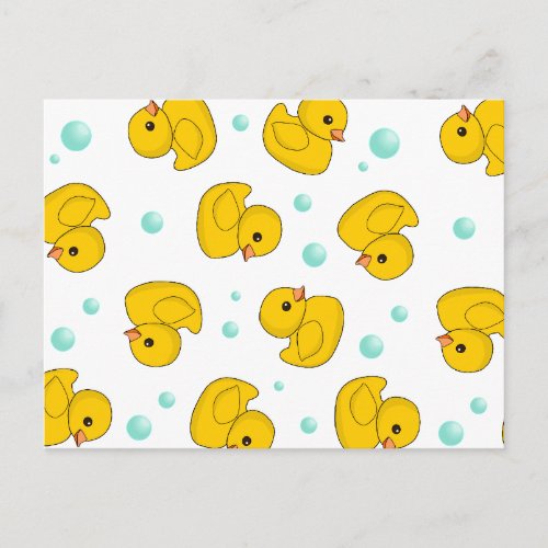 Rubber Duck Pattern Postcard