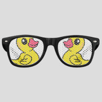 Rubber Duck Pattern Print  Retro Sunglasses