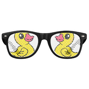 Rubber Duck Pattern Print  Retro Sunglasses