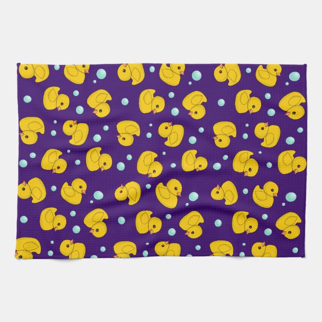 Rubber Duck Pattern Towel (Horizontal)
