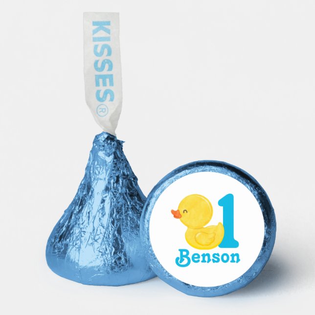 Rubber Duck Personalized Birthday Hershey®'s Kisses® (Front)