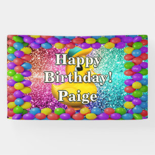 Rubber Duck Personalized character birthday banner