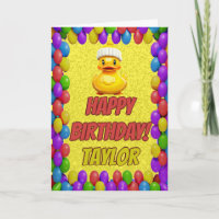 Rubber Duck Personalized Fun Greeting Birthday