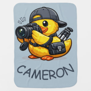 Rubber Duck Photographer Baby Blanket
