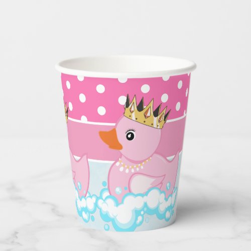 Rubber Duck Pink Birthday Party Paper Cups