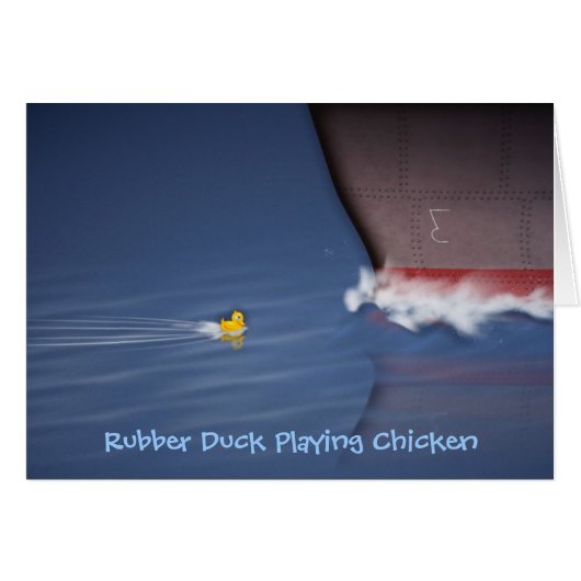 Rubber Duck Playing Chicken Cards (Front Horizontal)