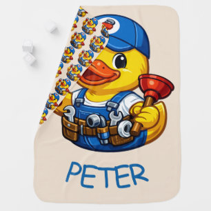 Rubber Duck Plumber Baby Blanket