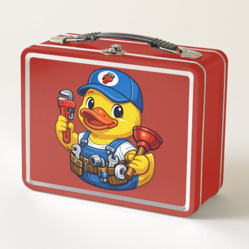 Rubber Duck Plumber Metal Lunch Box