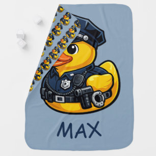 Rubber Duck Police Officer Baby Blanket