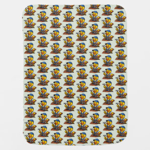 Rubber Duck Roofer Baby Blanket