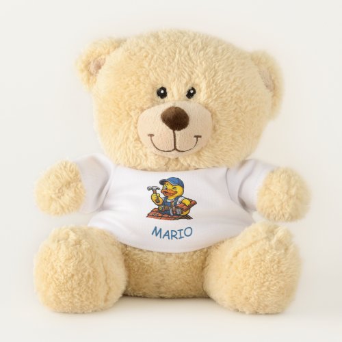 Rubber Duck Roofer Teddy Bear