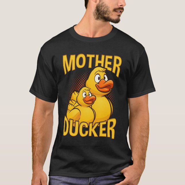 Rubber Duck Rude and Sarcasm Pun T-Shirt (Front)