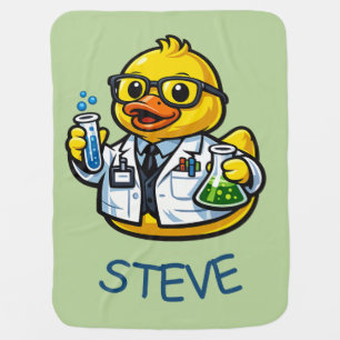 Rubber Duck Scientist Baby Blanket