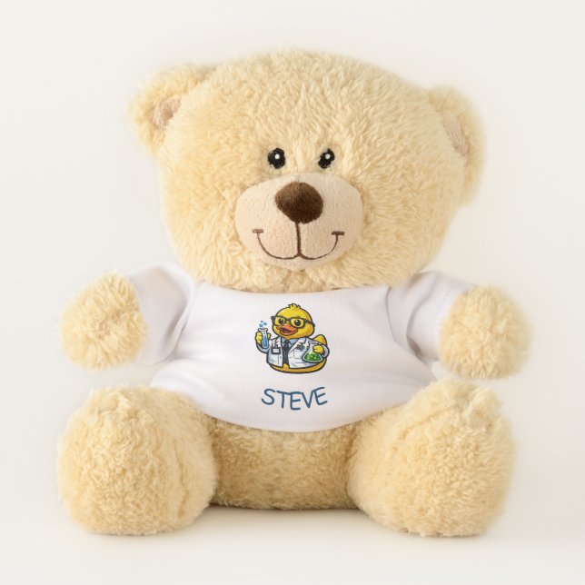 Rubber Duck Scientist Teddy Bear (Front)