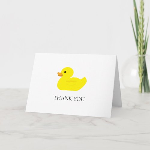 Rubber Duck Shower Birthday Thank You Card