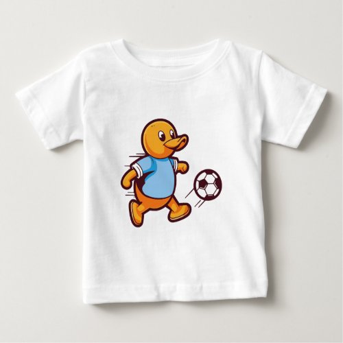 Rubber duck soccer design baby T_Shirt