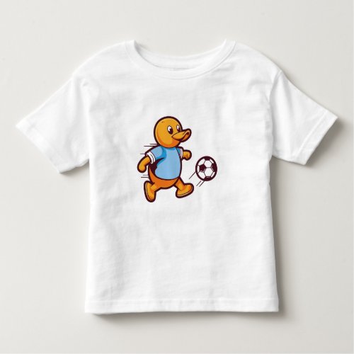 Rubber duck soccer design toddler t_shirt