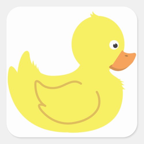 Rubber Duck Square Sticker