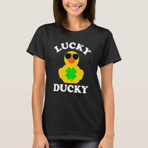 Rubber Duck Sunglasses Four Leaf C Lucky Ducky 2 T_Shirt