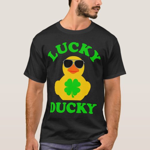 Rubber Duck Sunglasses Four Leaf C Lucky Ducky T_Shirt