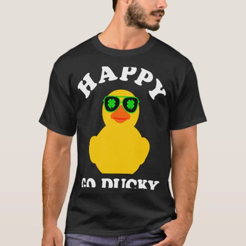 Rubber Duck Sunglasses Happy Go Ducky Pun St Patri T_Shirt