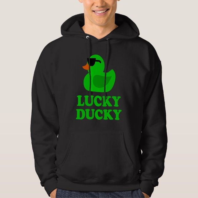 Rubber Duck Sunglasses Lucky Ducky Cool Animal Gra Hoodie (Front)