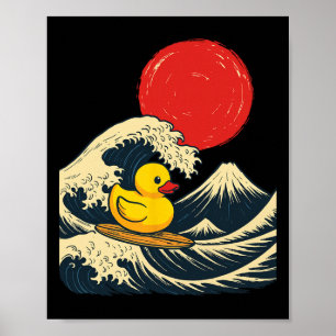 Rubber Duck Surfing Japanese _3 Poster