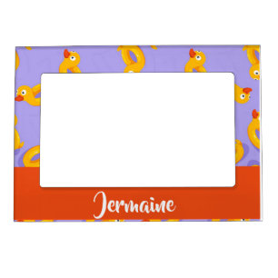 Rubber duck swimming circle pattern magnetic frame