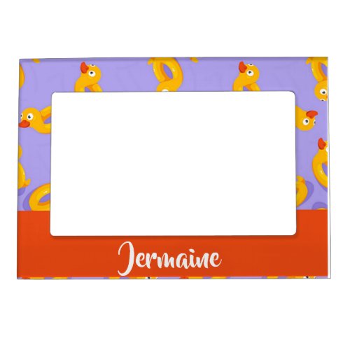 Rubber duck swimming circle pattern magnetic frame