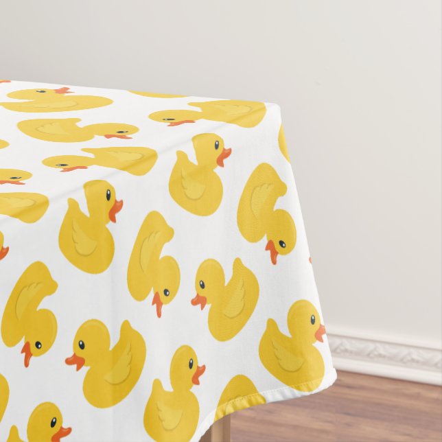 Rubber Duck Tablecloth | Cute Ducky Pattern Party  (In Situ)